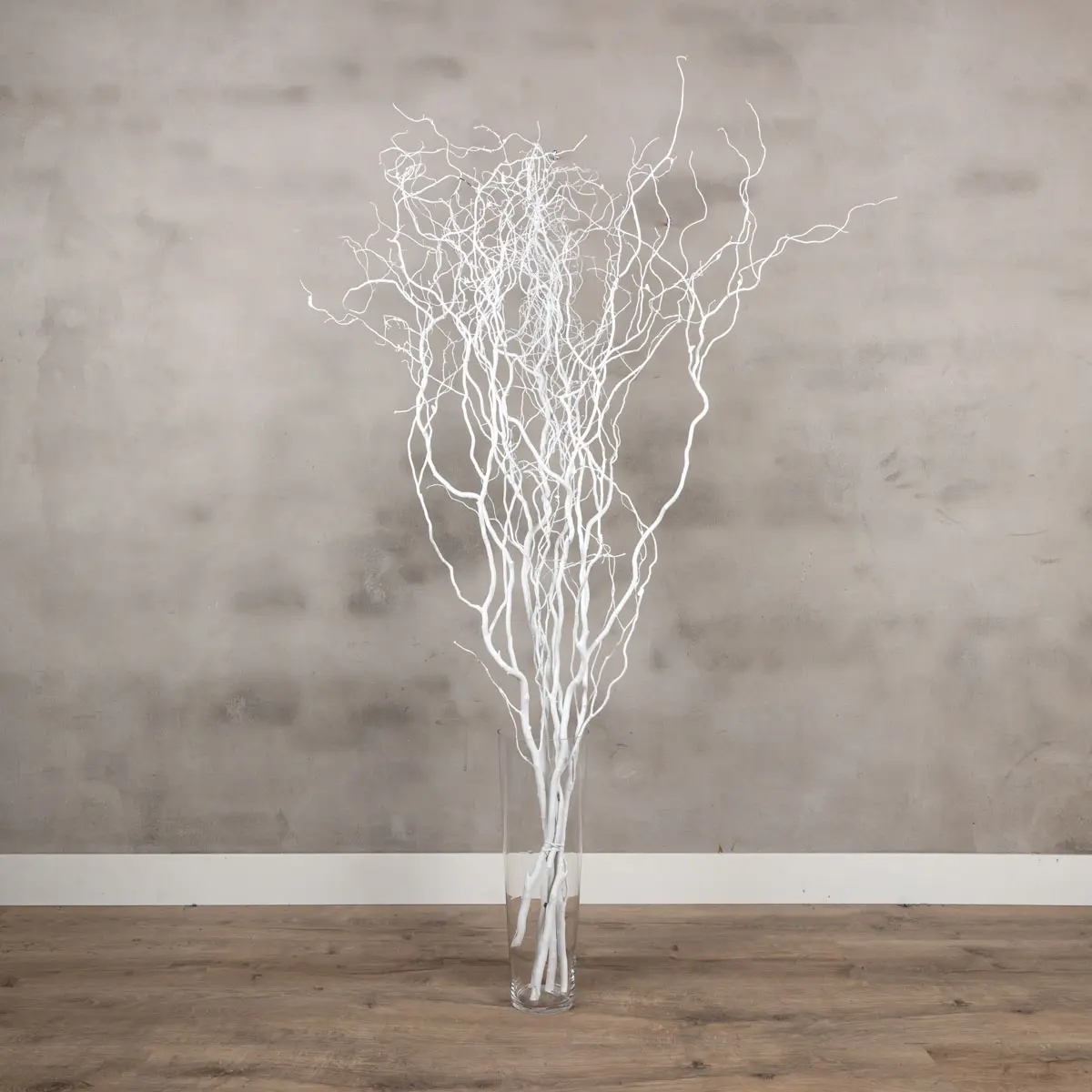 10 witte kronkelwilgtakken 120 cm