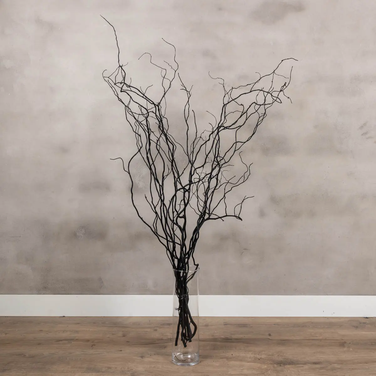 10 zwarte kronkelwilgtakken 120 cm