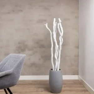 5 Robuuste Wilgentakken met pot Wit 150cm