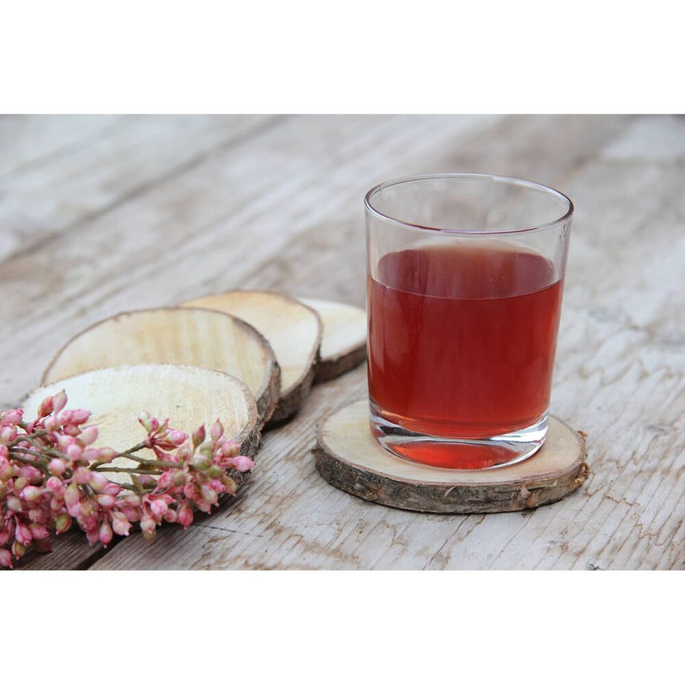 5 houten onderzetters 10cm