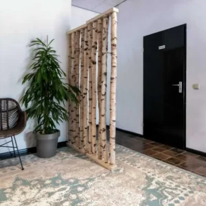 Berken Roomdivider Alvar Met naturel voet H200cm