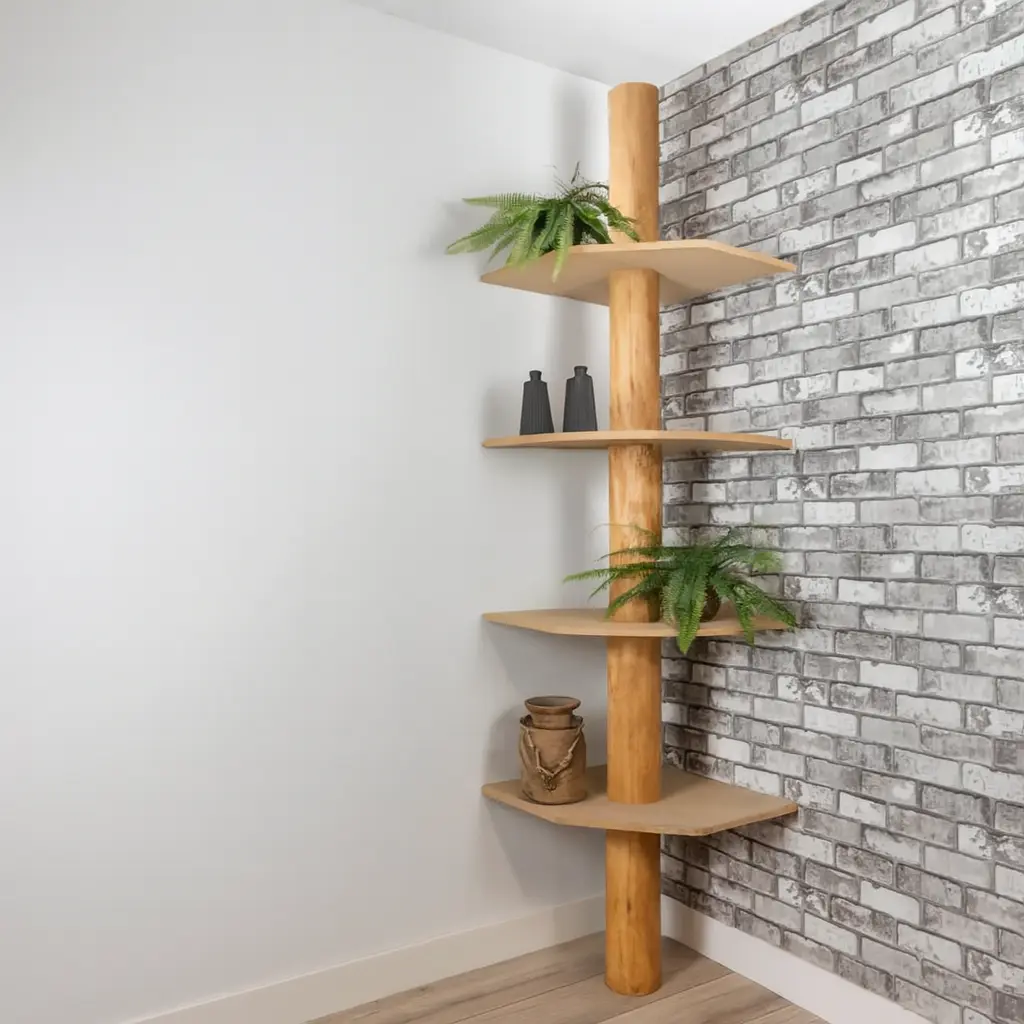 Boomstam Hoekkast Einar Old Naturel 85x60x250 (4)