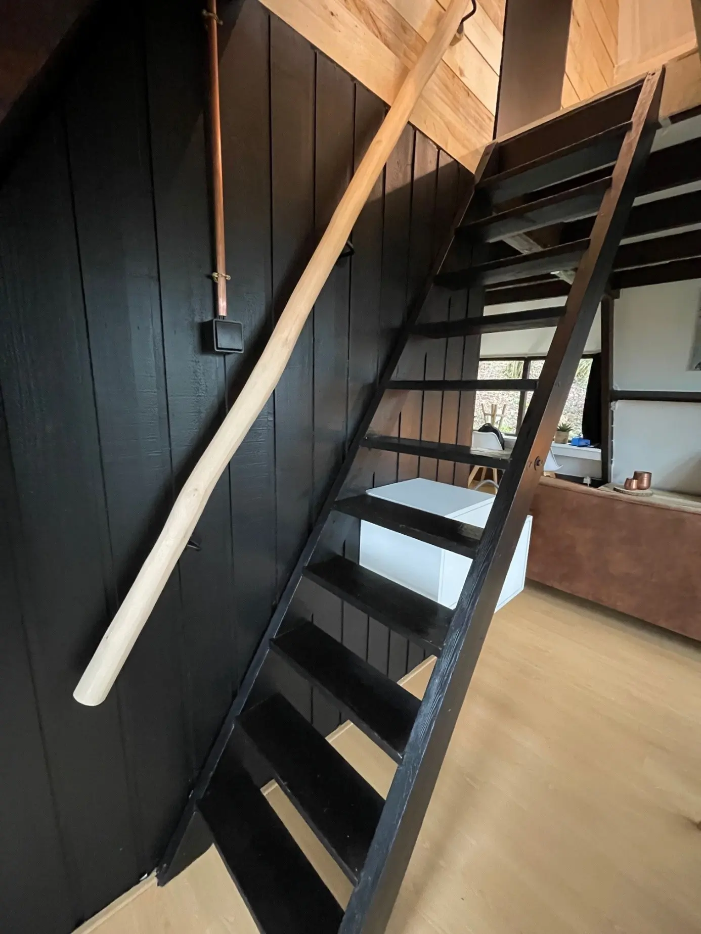 Boomstam Trapleuning Naturel recht (5)