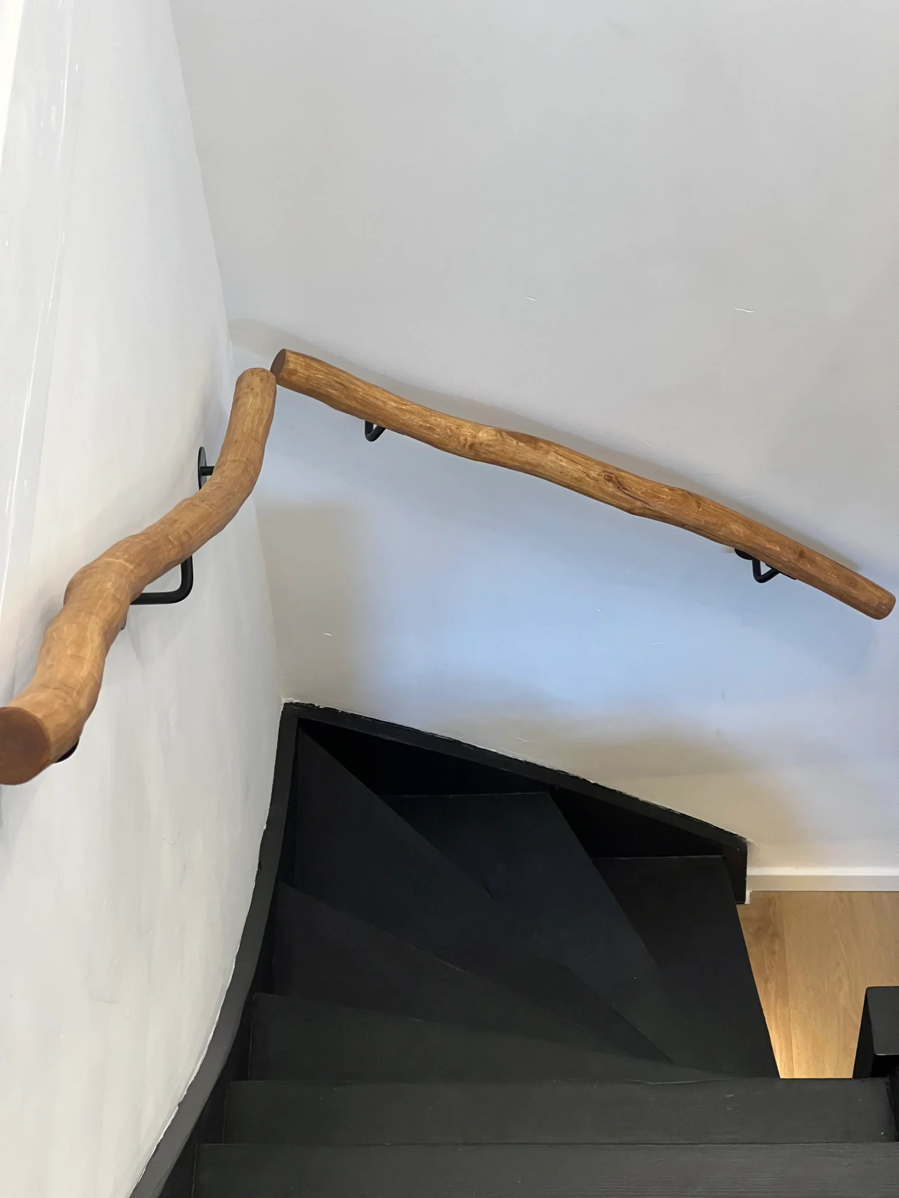 Boomstam Trapleuning Oak kromming (2)