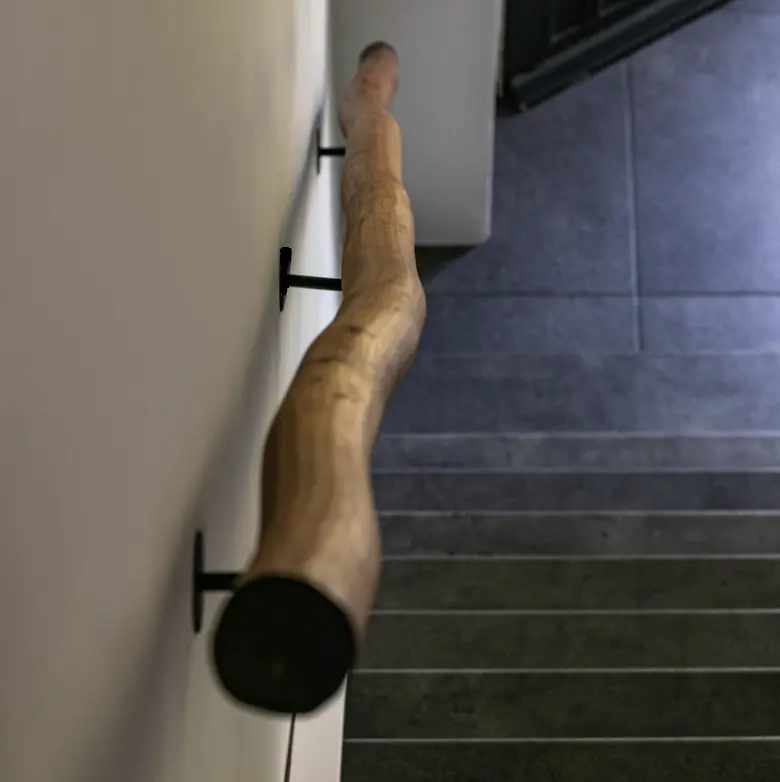 Boomstam Trapleuning Oak kromming (4)