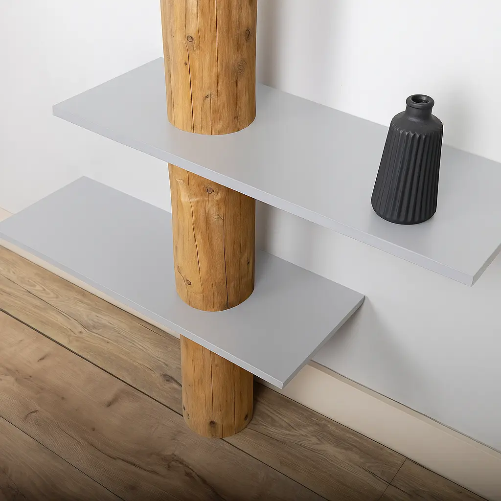 Boomstam Wandkast Tarik Old NaturelWit 110x30x250 (2)