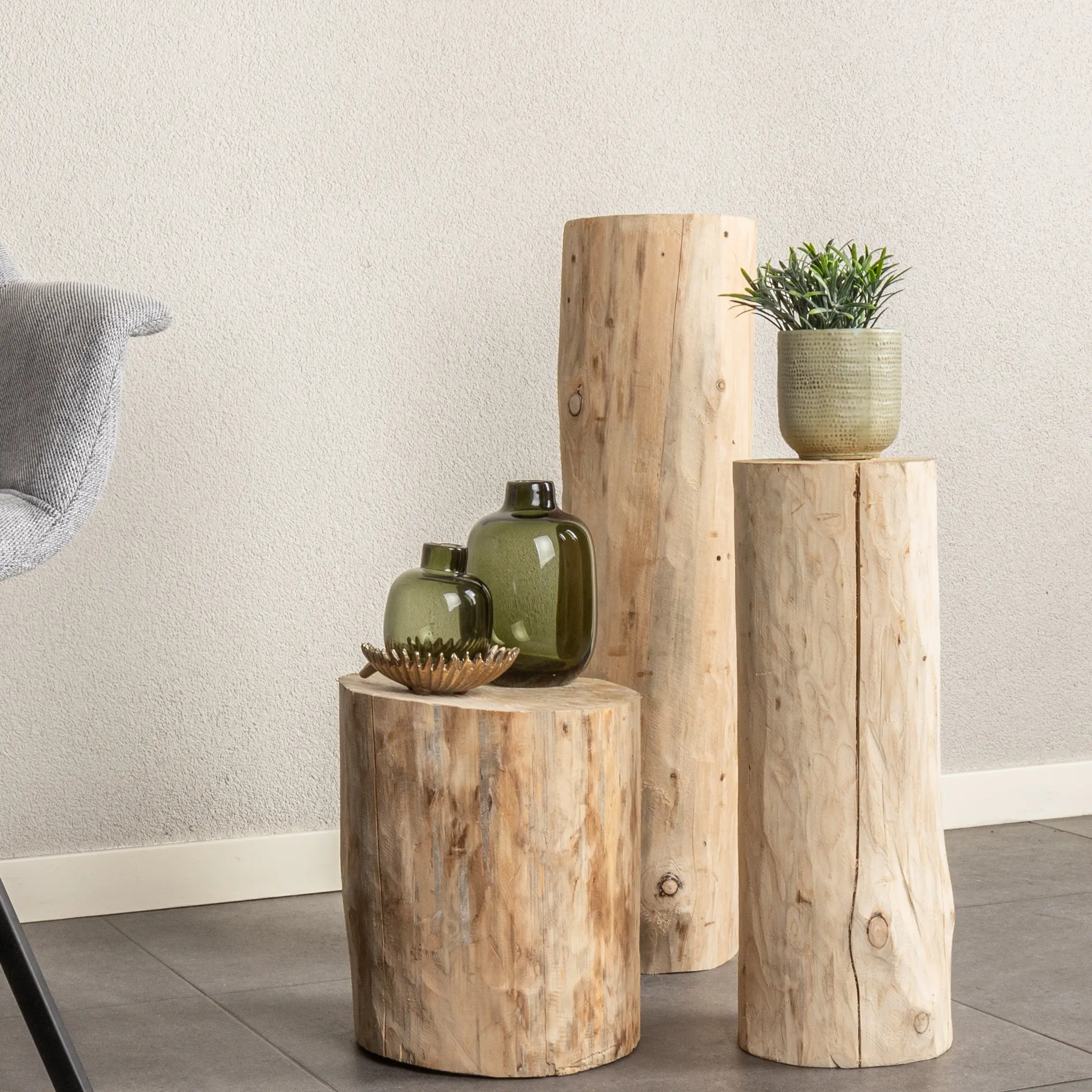 Boomstam zuil Naturel (12)