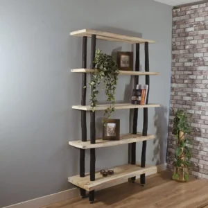 Boomstam hoge kast Magnus Zwart Naturel 200cm