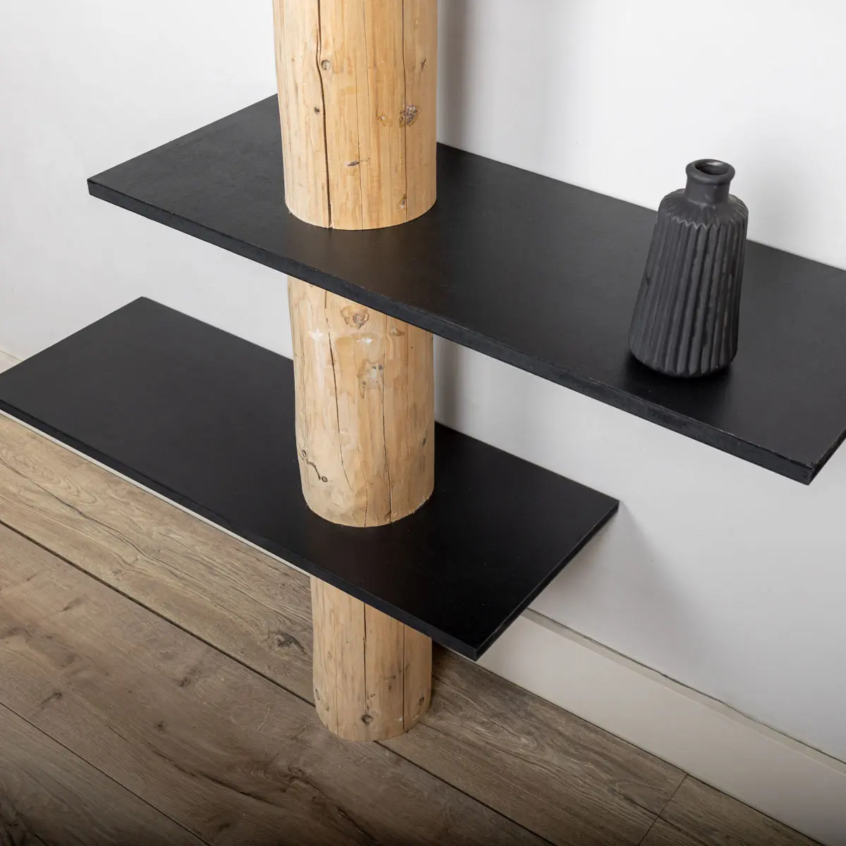 Boomstamwandkast magnus legplank zwart