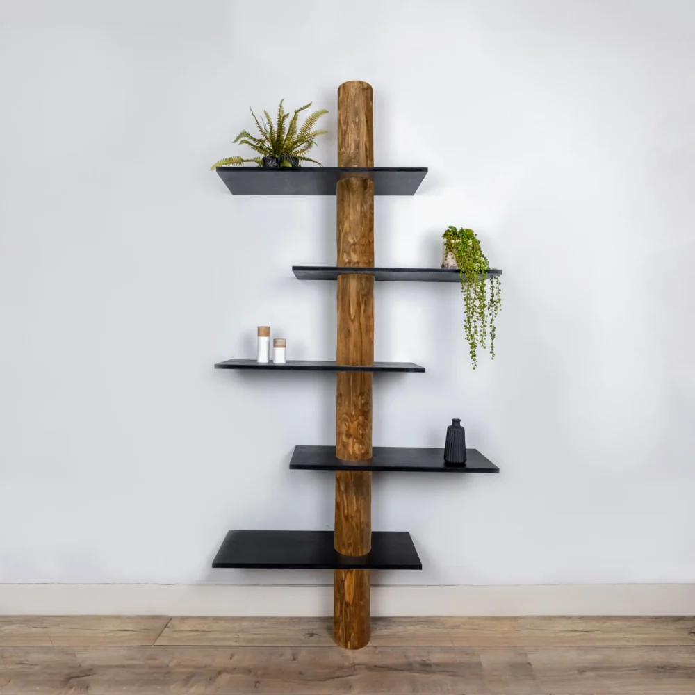 Boomstamwandkast Einar OakZwart 250cm (1)