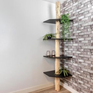 Hoekkast Magnus Naturel zwarte planken (1)