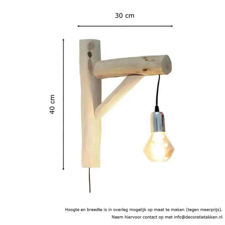 Houten Muurlamp (2)