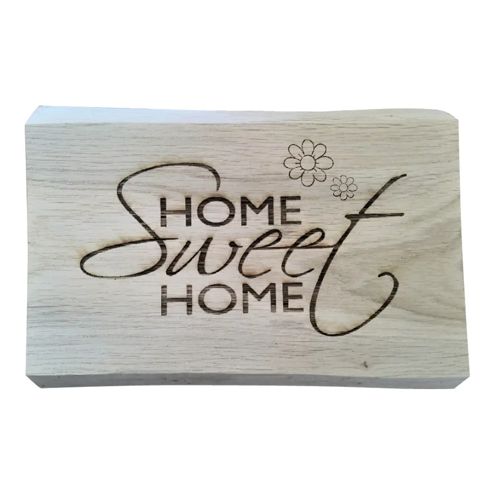 Houten plank Gepersonaliseerde Symbooltekst 25cm