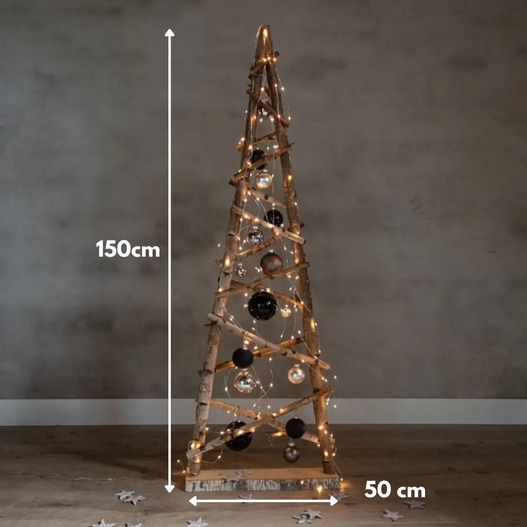 Kerstboom berk 150cm, afmetingen