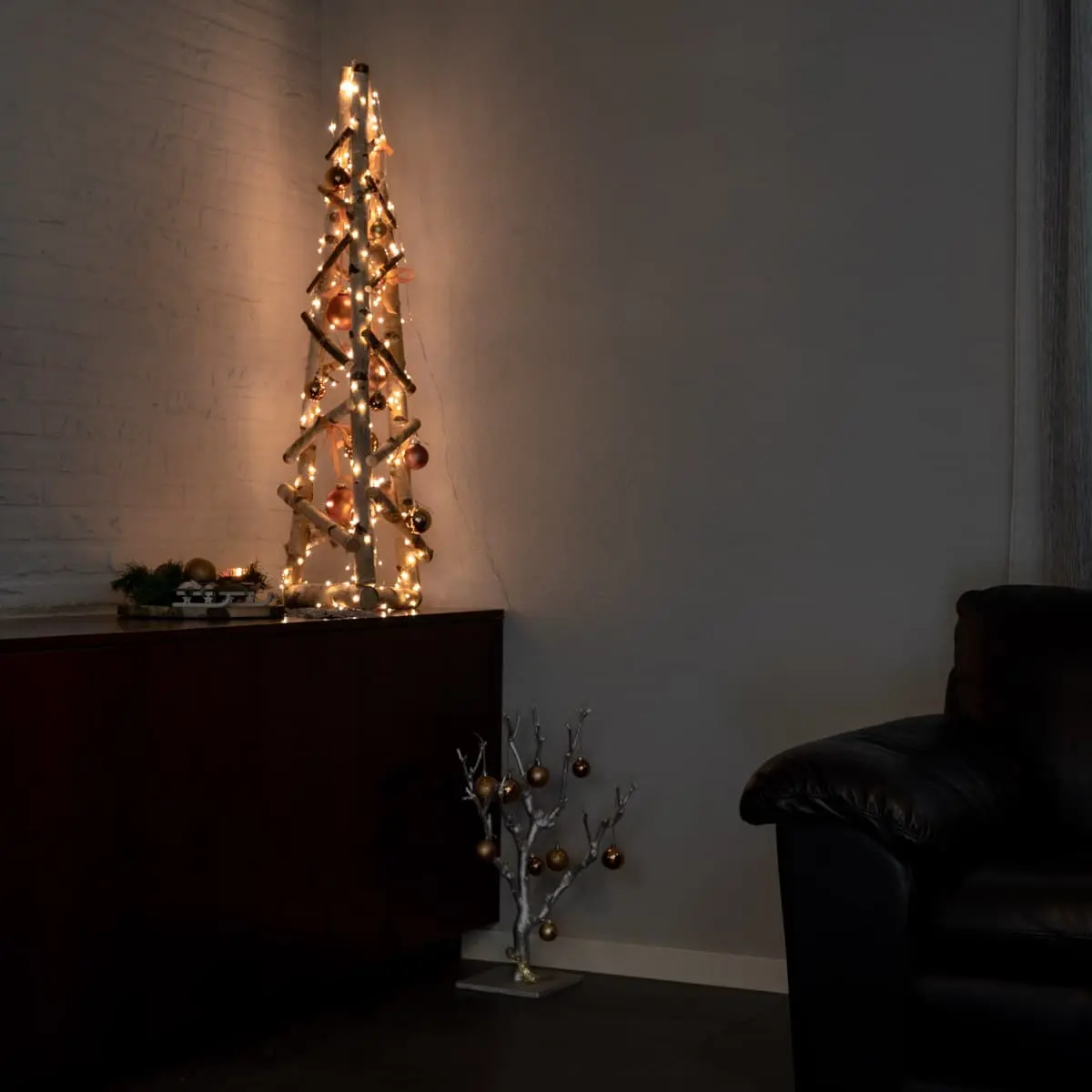 Kerstboom berk 3D 75cm (2)