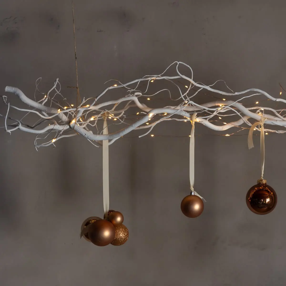 Kerstguirlande Decotakken Wit 100cm (2)