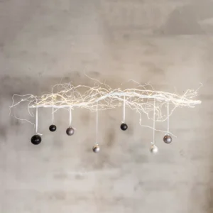 Kerstguirlande Decotakken Wit 150cm