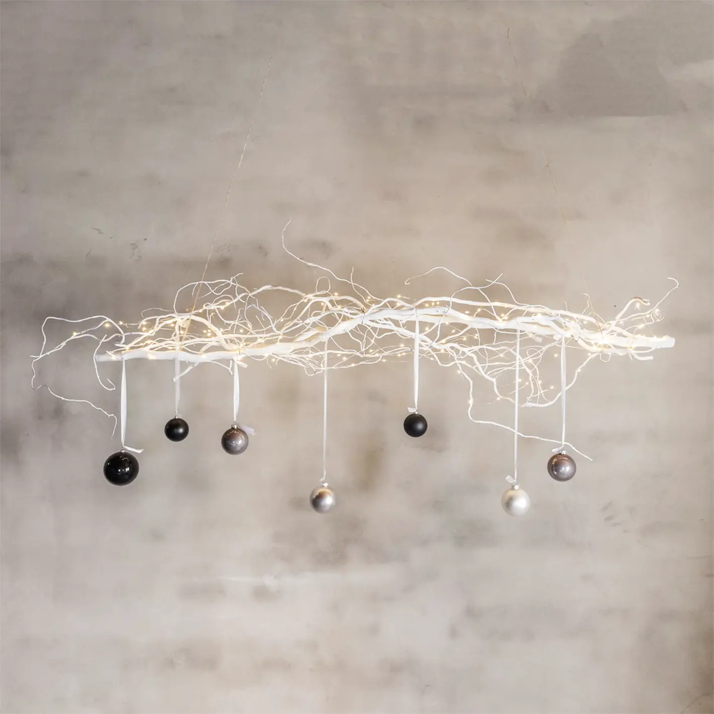 Kerstguirlande Decotakken Wit 150cm