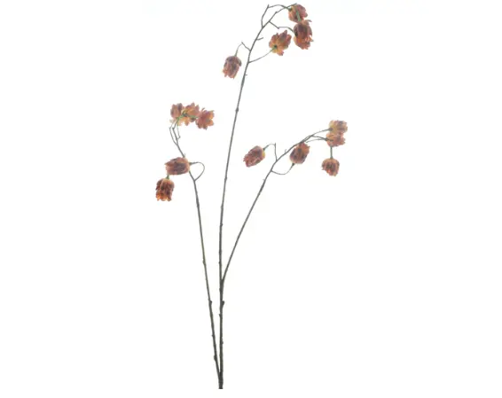 Kunst Hop Flower spray Brons 95cm