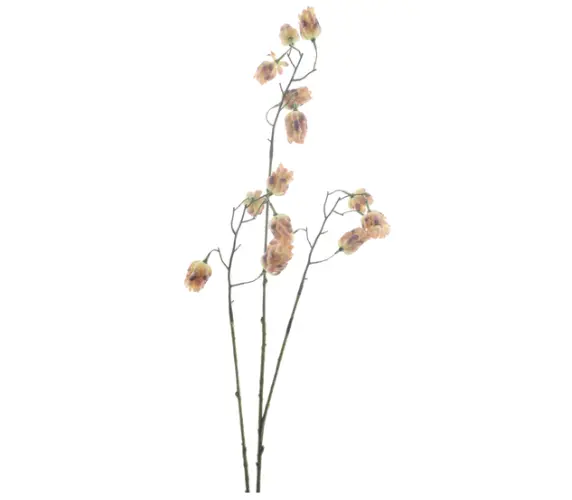 Kunst Hop Flower spray Licht oranje 95cm