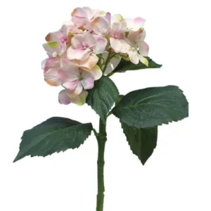 Kunst Hortensiabloem Wit Roze 45cm
