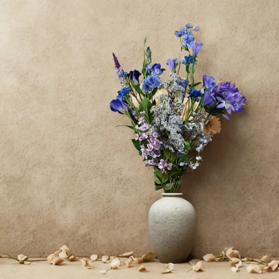 Kunstboeket Hemelsblauw 80cm (4)