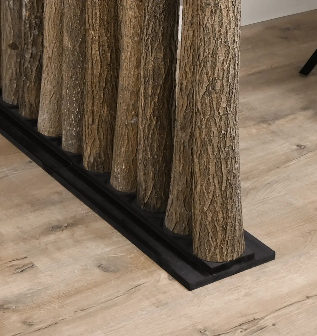 Linde Roomdivider Vita Met zwarte voet, voet