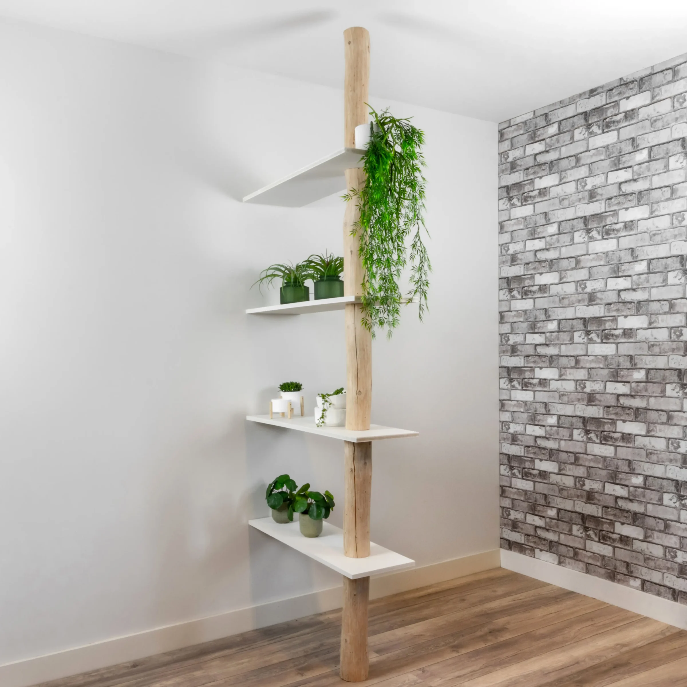 Roomdivider kast Alrik NaturelWit 250cm (1)