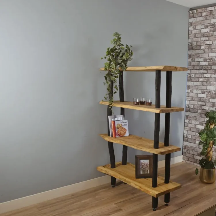 Roomdivider kast Odin Zwart Old Naturel 155cm