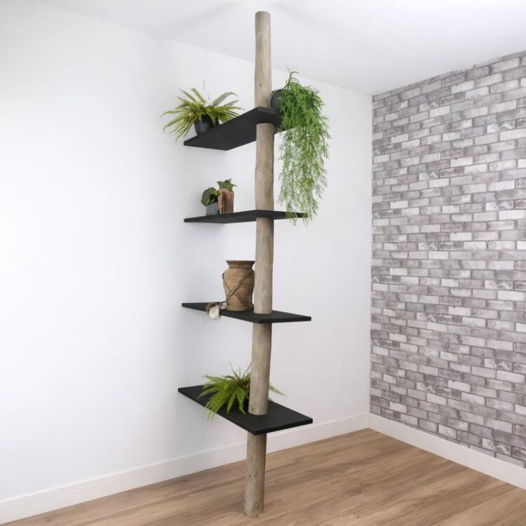 Roomdividerkast Grey-zwart