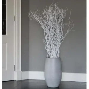 Set Fijne Kronkelwilg takken met pot Wit 120cm (3)