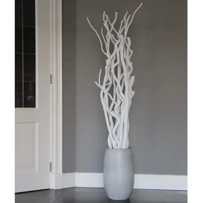 Set robuuste Kronkelwilgtakken | Svea | Wit | 150 cm