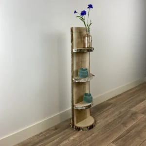 Staand Boomstamrek Dudley Eiken met bast 100cm (12)