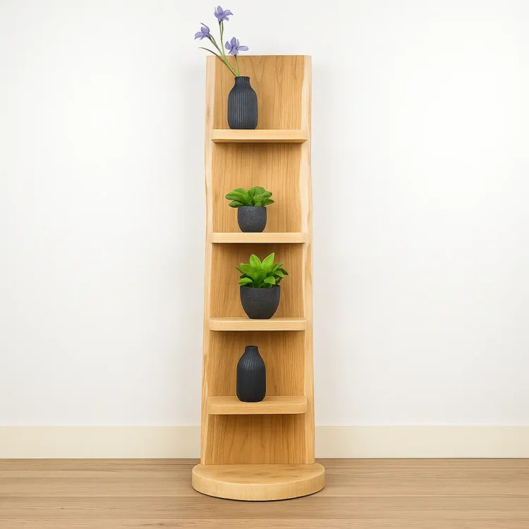 Staand Boomstamrek Einar Old Naturel 25x15x150