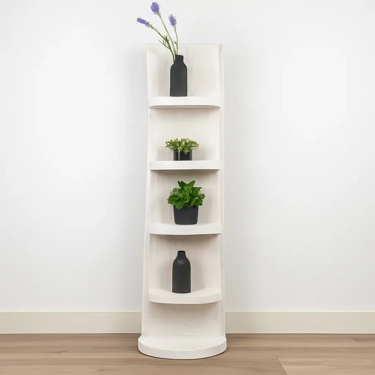 Staand Boomstamrek Svea White Wash 25x15x150