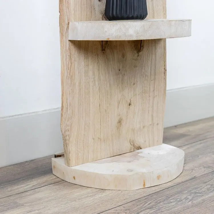 Staand Boomstamrek York Geschuurd Eiken 100cm (2)