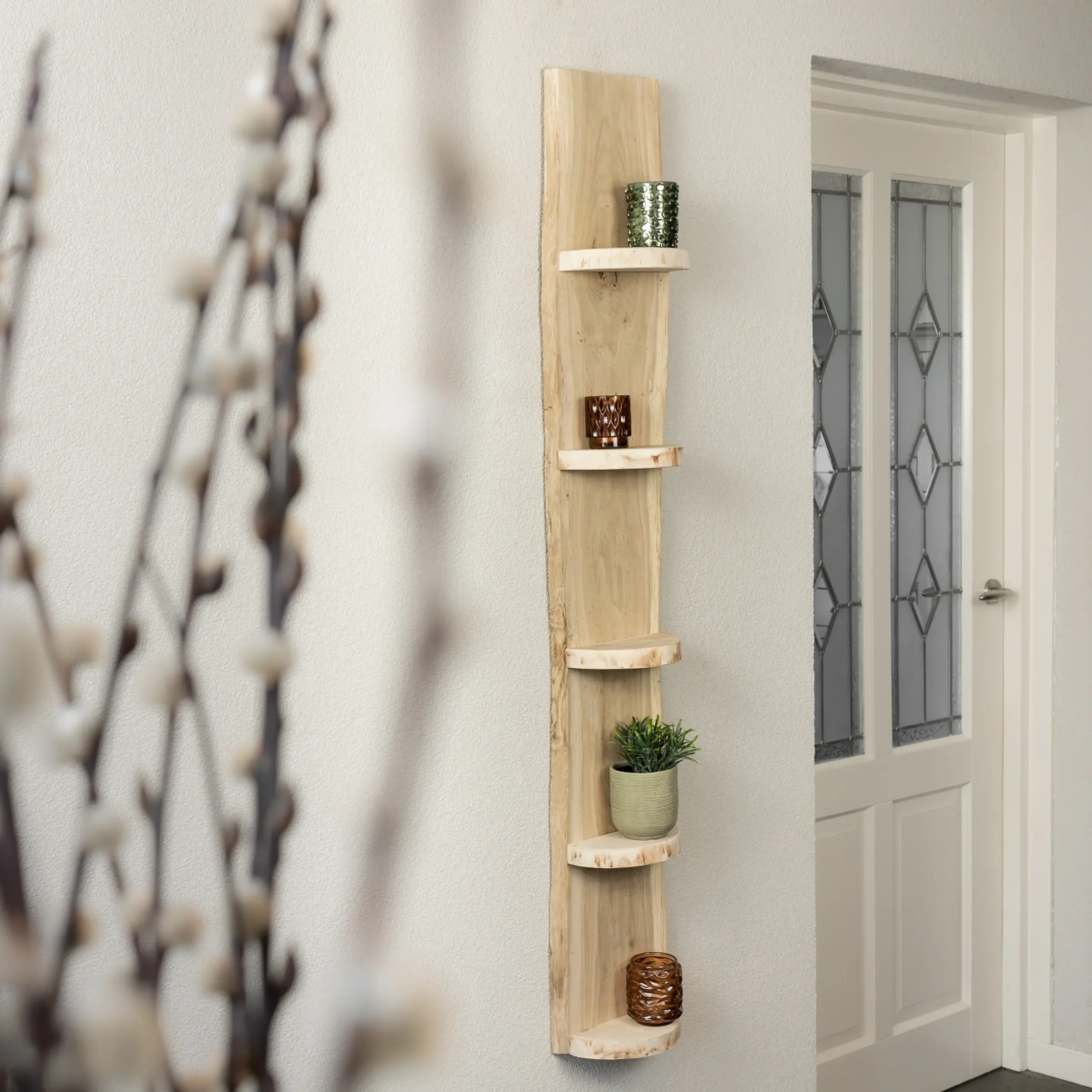 Wand Boomstamrek Eton Geschuurd eiken 150cm