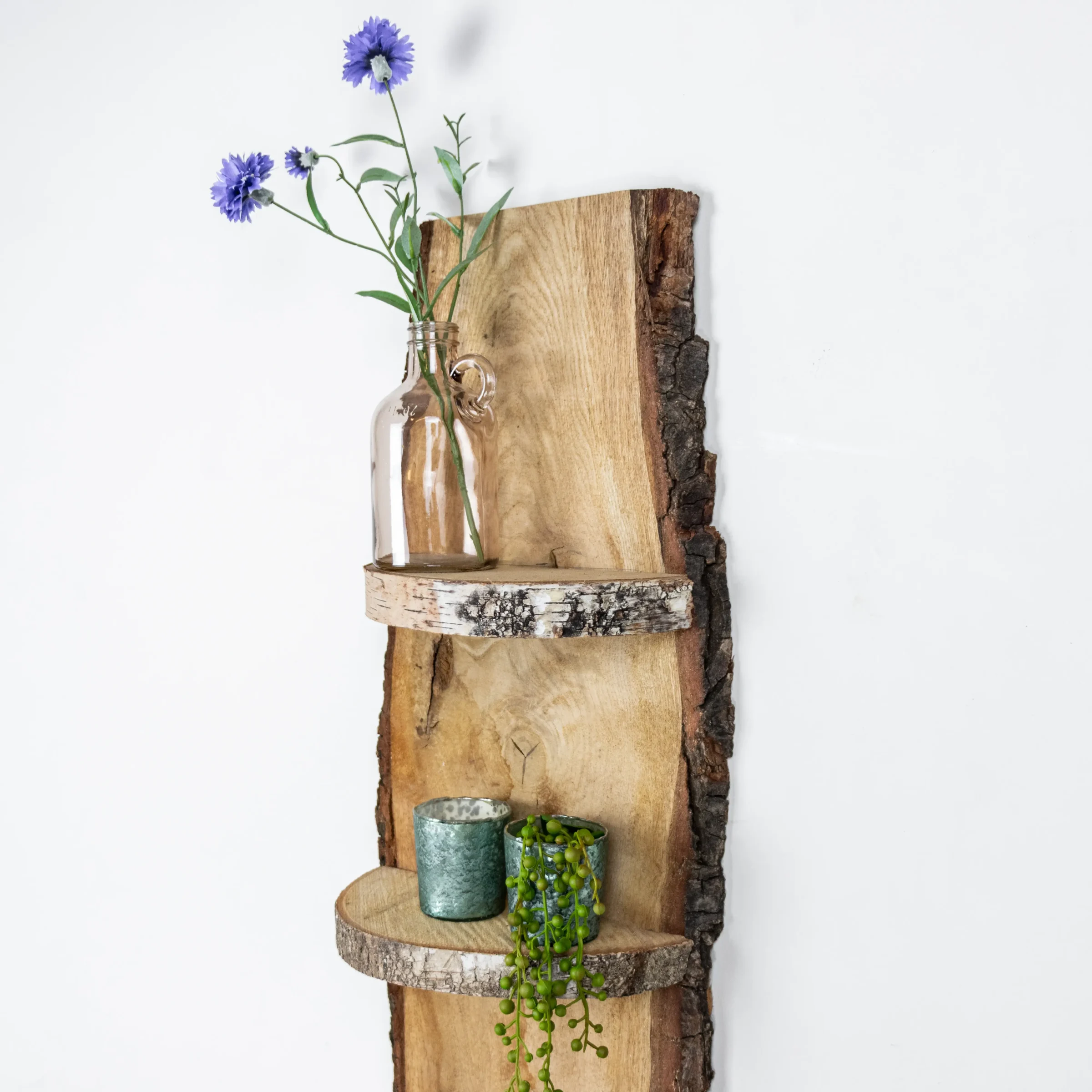 Wand Boomstamrek Yale Eiken met bast 100cm (2)