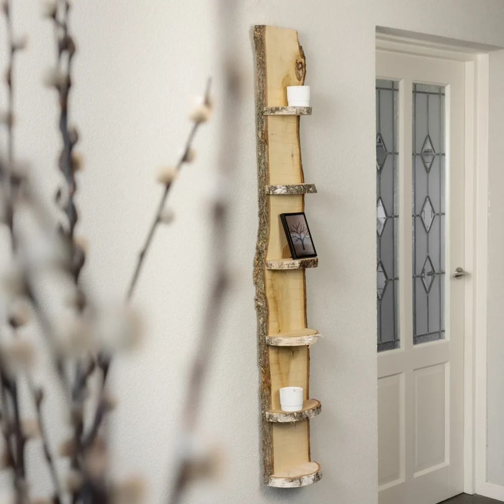 Wand Boomstamrek Yale Eiken met bast 150cm