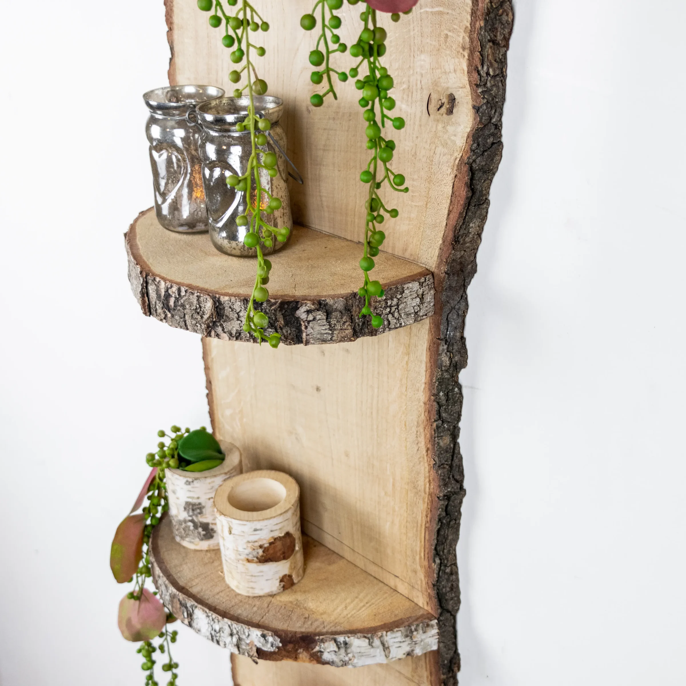 Wand Boomstamrek Yale Eiken met bast 150cm (5)