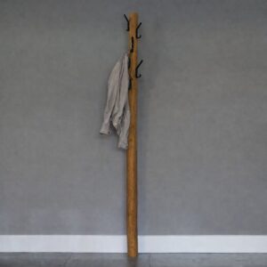 Wandkapstok Oak zwarte haken 165 cm