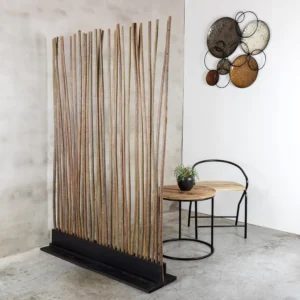 Wilgen Roomdivider Sverre Met zwarte voet H165cm (1)