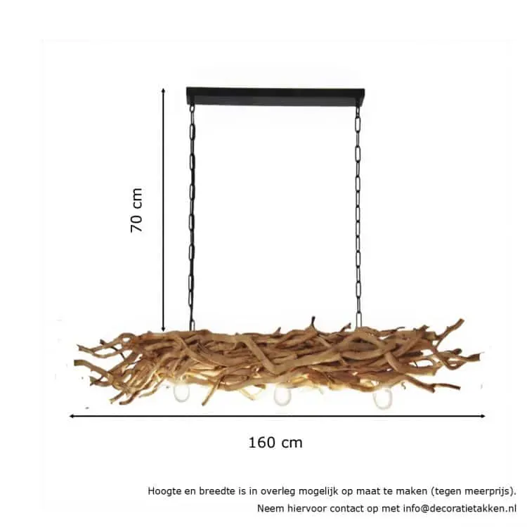 Wilgentakken hanglamp Met ketting B150cm (4)
