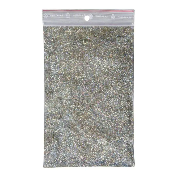 Zakje Glitters Zilver gemengd fijn