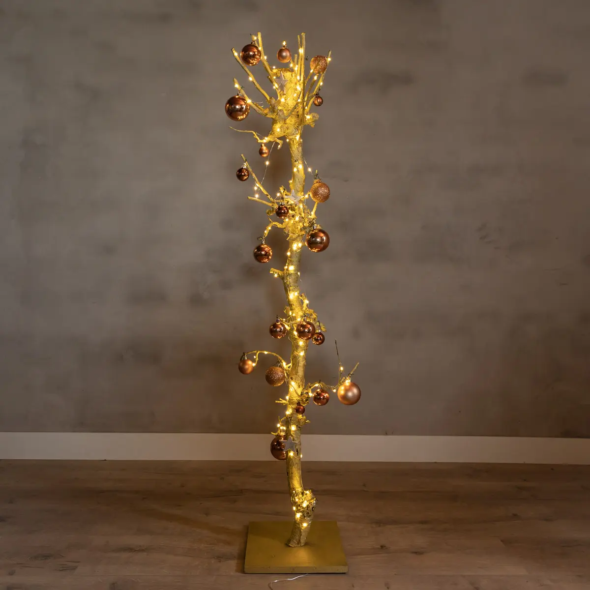 kerstboom perenhout goud (1)